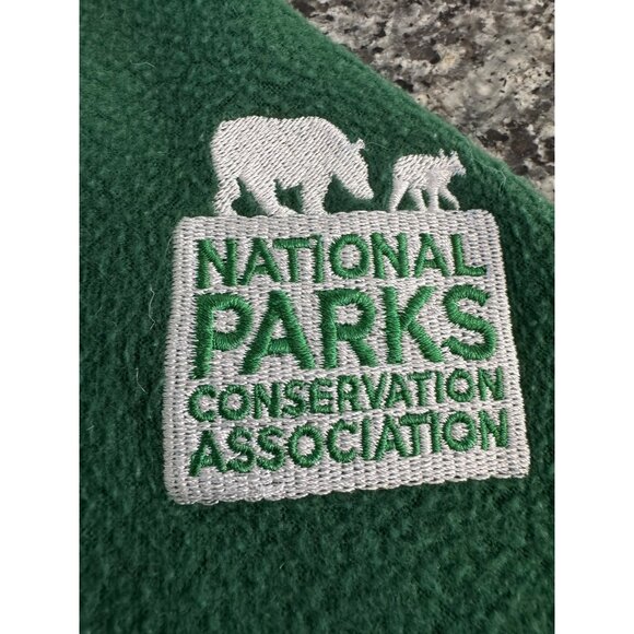 National Parks Conservation Association Green Fleece Blanket 60"x40" Lightweight - Picture 1 of 5